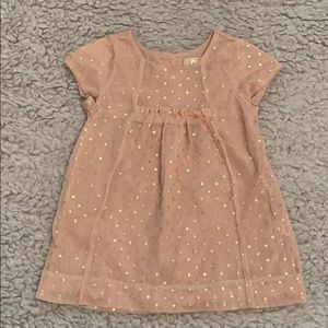 Peek - Pink & Gold Mesh Overlay Dress 💖